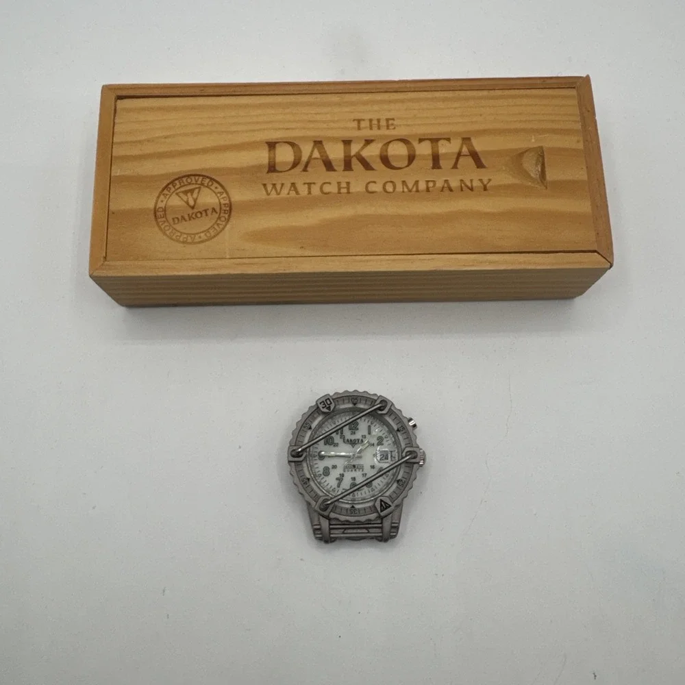 Dakota Watch Company Phase III White Dial Moon Glow‎ Hiker Outdoors Pocket Watch